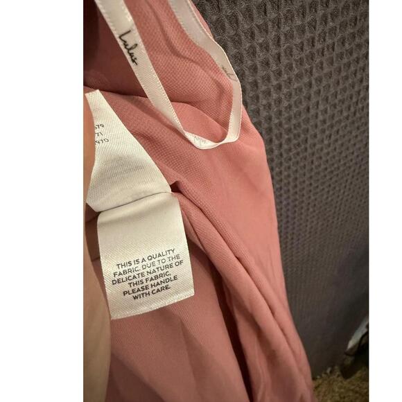 Lulus Mauve Pink Cold Shoulder Maxi Dress Ruffle Trim Women’s L Formal with tags - Picture 9 of 15